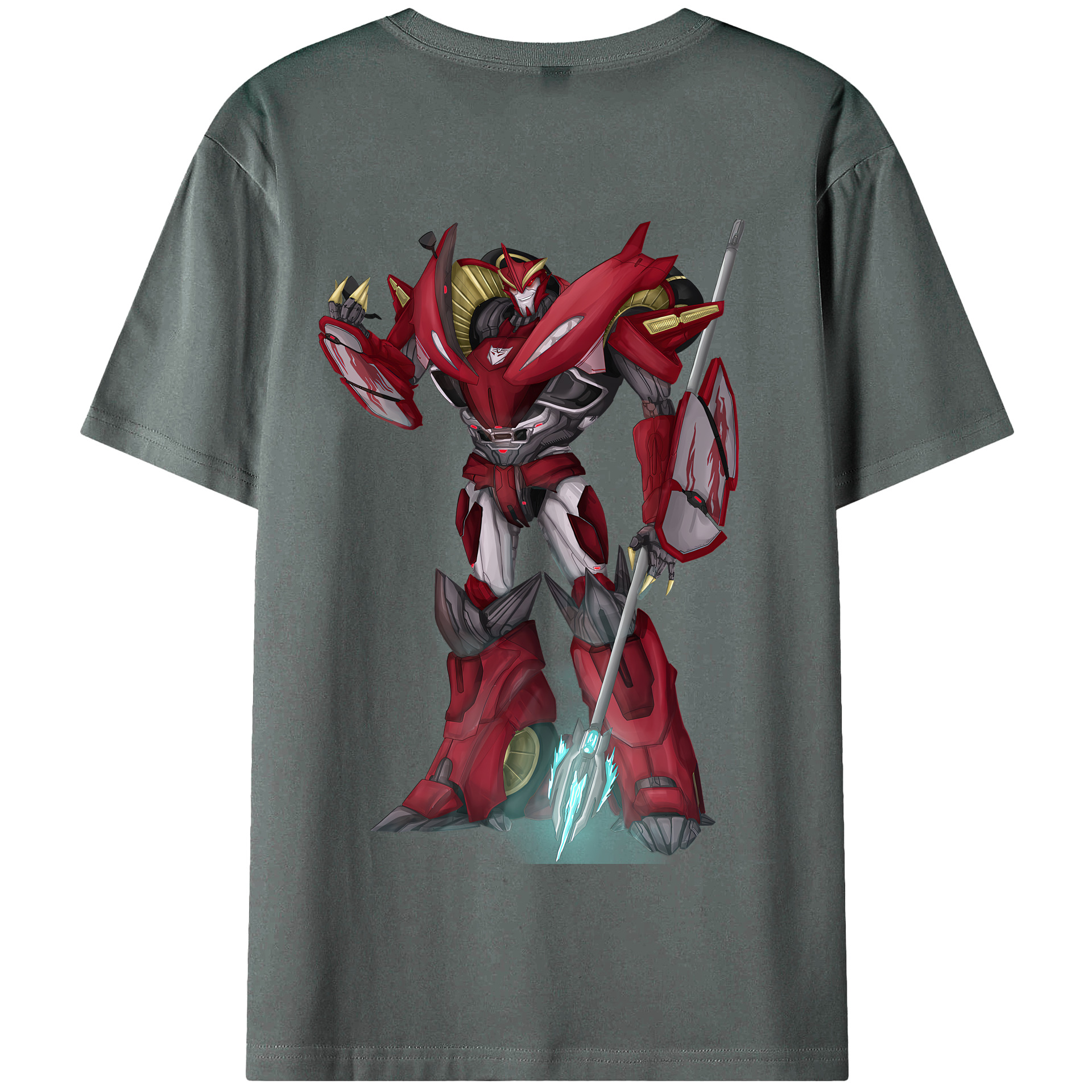 （画像用） Transformers トランスフォーマー 綿100％半袖Tシャツ（背面プリント）